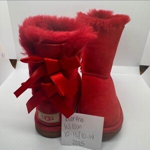 UGG Vibrant Red Boots with Bows